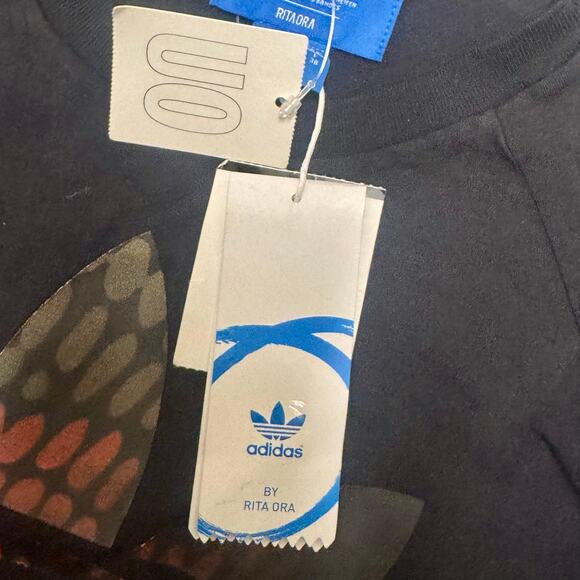 Rita Ora Adidas Trapeze Trefoil Logo Crop Top Longsleeve XS NWT - Picture 11 of 12